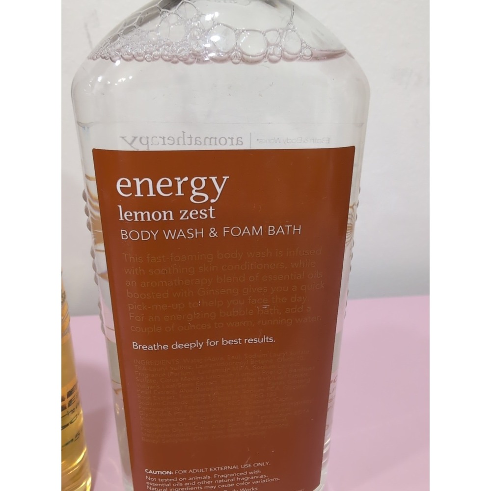 Bath & Body Works Aromatherapy SLEEP & Energy Body Wash and Foam Bath Rare Lot 2 - Picture 6 of 7